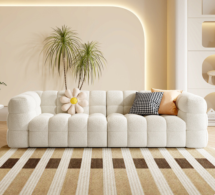 羊羔絨泡芙長沙發