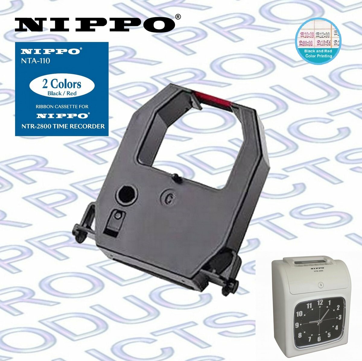 Nippo - NTA-110 卡鐘色帶盒《NIPPO® NTR-2800 / NTR-2820 卡鐘機專用》- 1 個