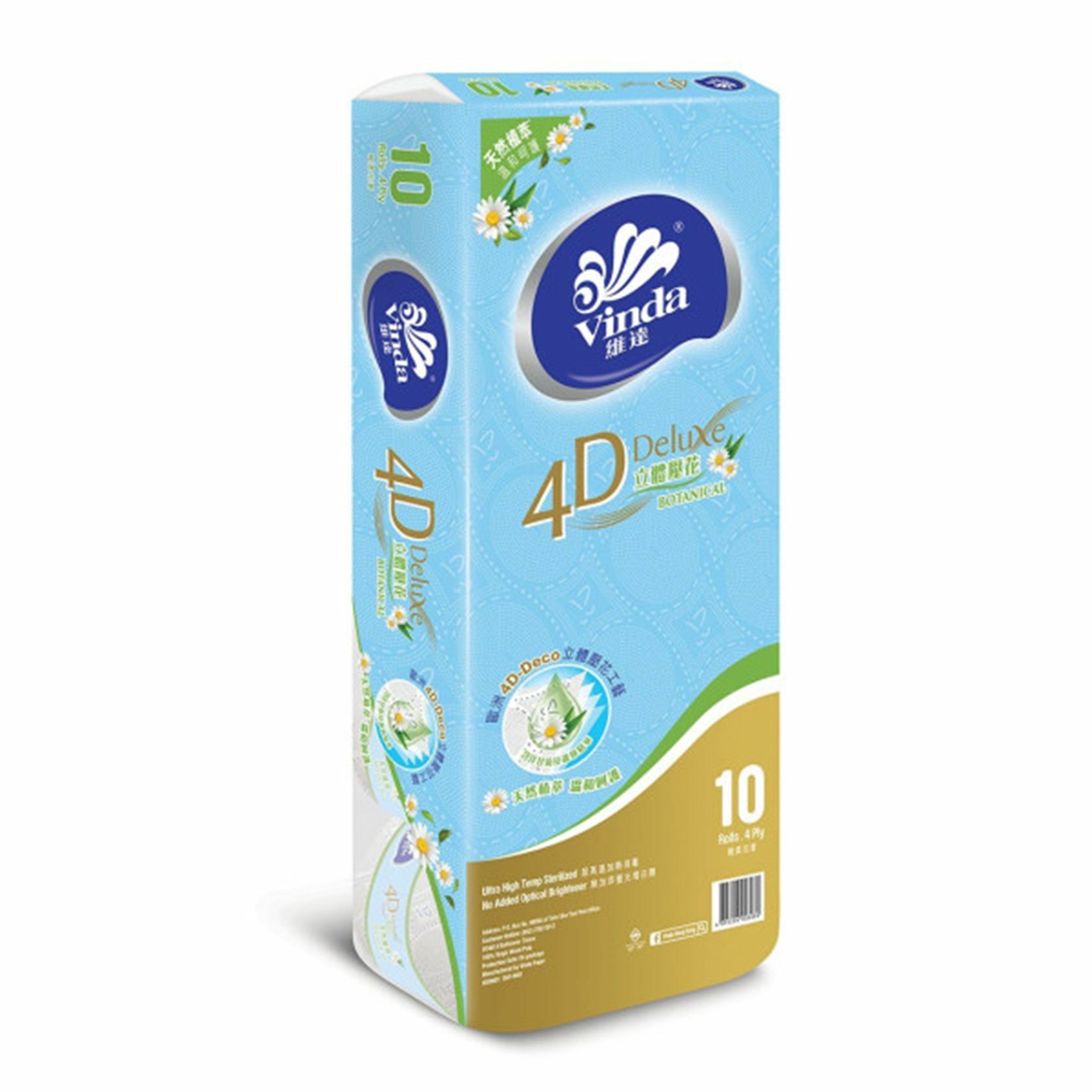 4D Deluxe Botanical Care Bathroom Tissue 10's