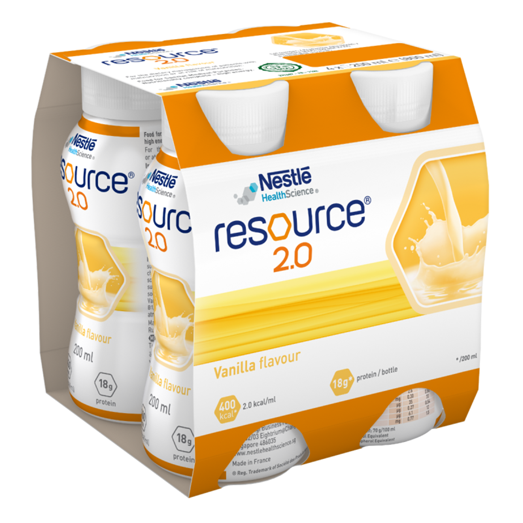 Nestle Resource 2.0 Vanilla 200mL x 4