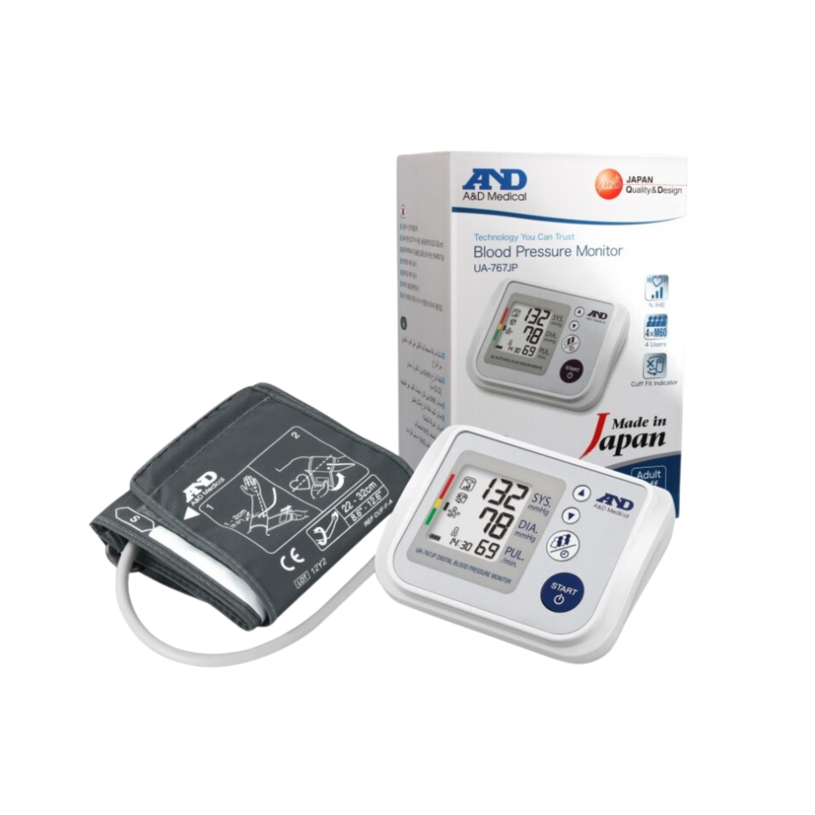 AND Blood Pressure Monitor UA-767JP