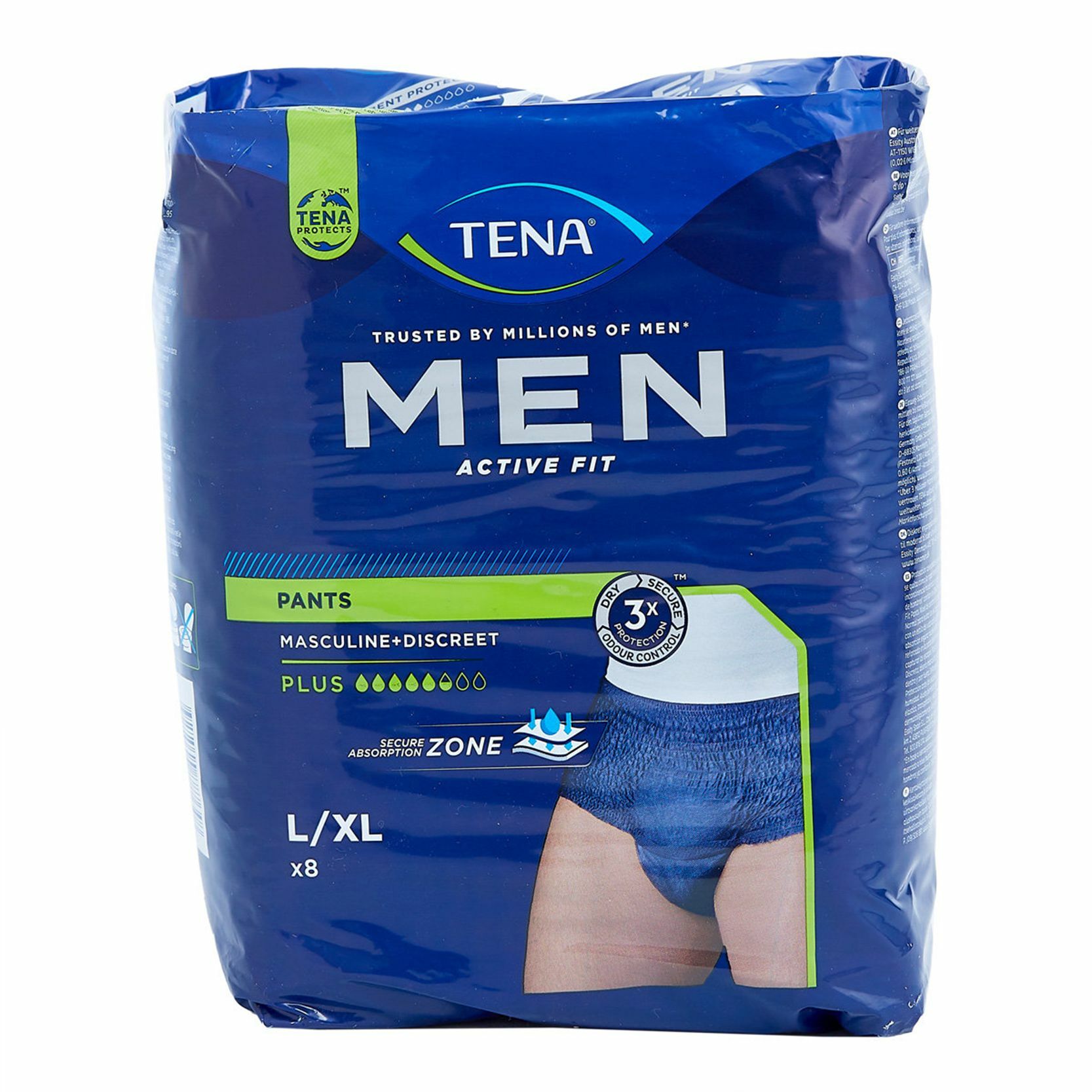 Tena Men Pants Plus (L) 4 Bags x 8's