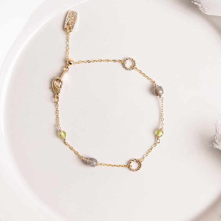 八月誕生石 • 龍舌蘭 • 付出一切的愛 – 拉長橄欖石 – 手鍊