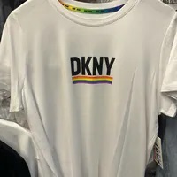 [S] DKNY RAINBOW PRIDE LOGO T-SHIRT,WHITE, DP3T9659-WHT [FINAL SALE] (SD943)