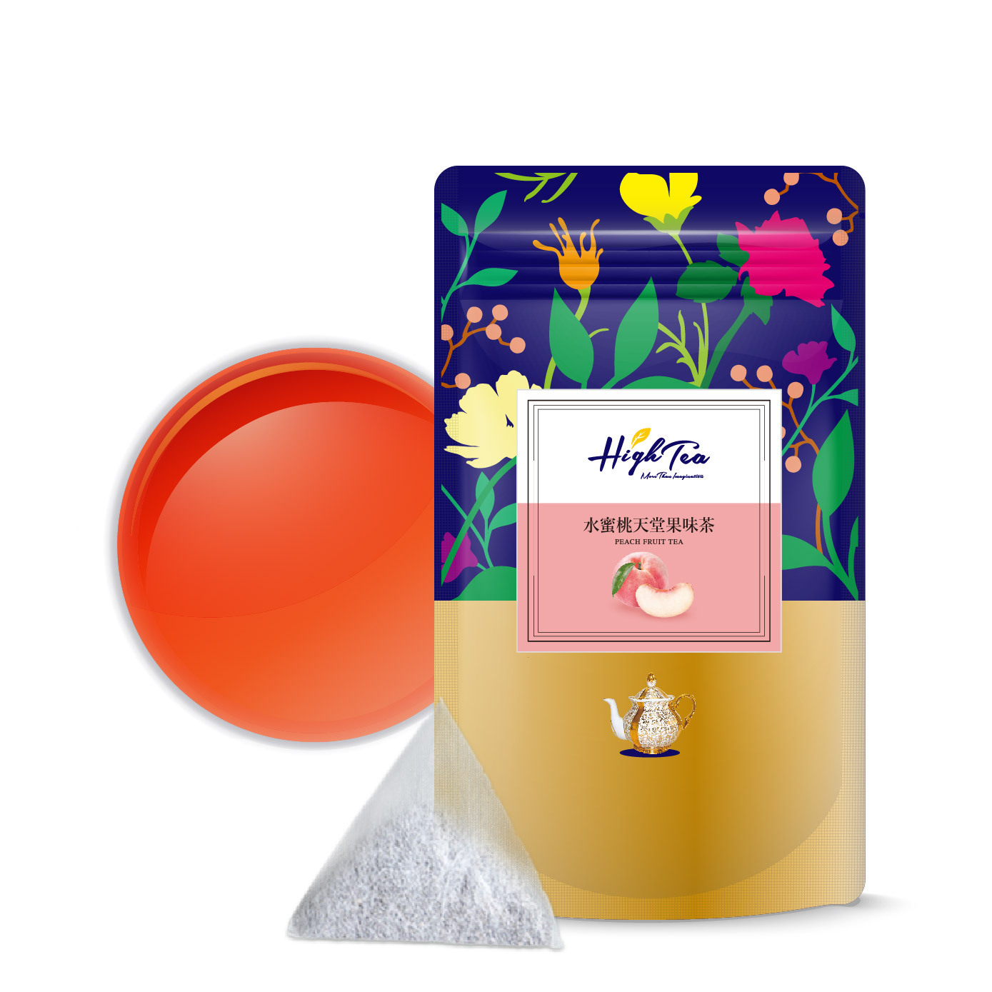 水果草本茶-水蜜桃天堂果味茶 2g x 20入/袋【無咖啡因】