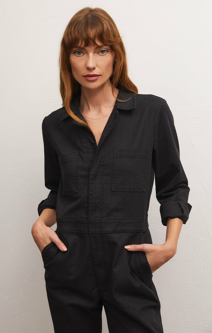 Monday Jumpsuit 天絲黑色連身褲