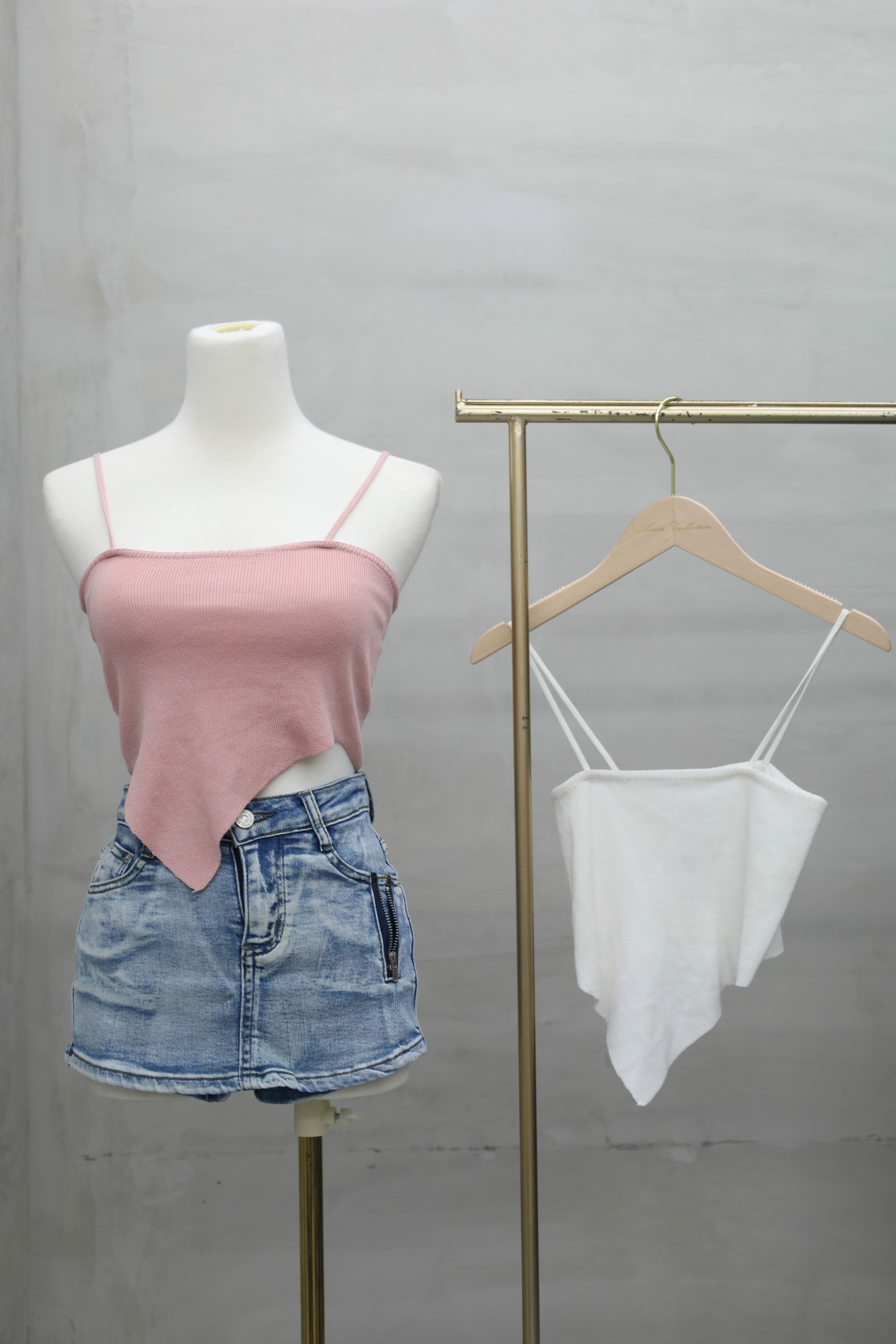 針織不規則小背心