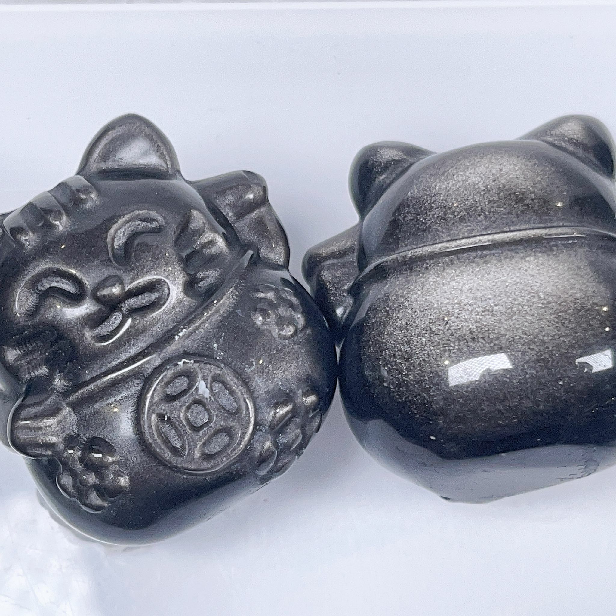 銀曜石招財猫擺件 CC818