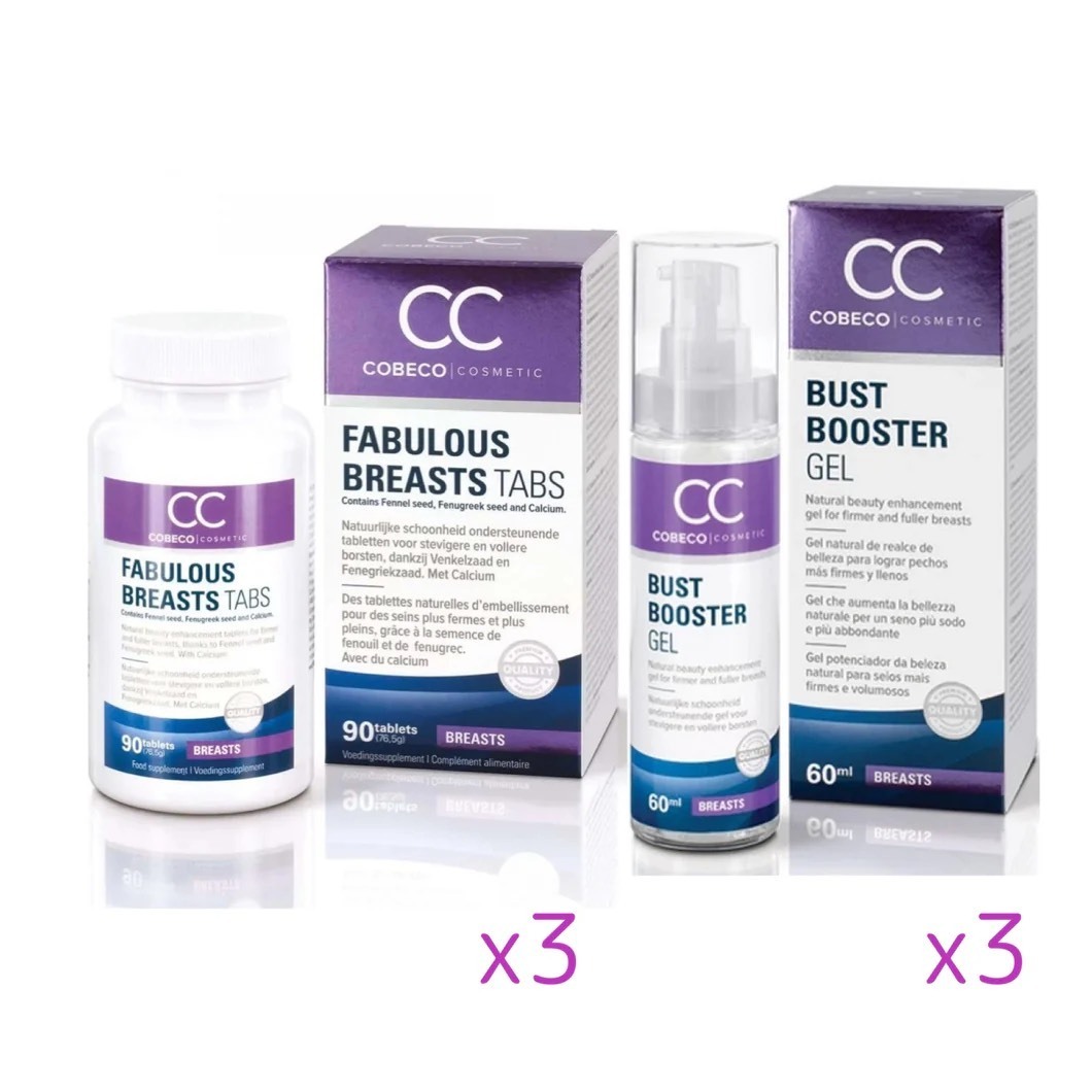 【王牌豐胸】Cobeco豐胸套裝三個月優惠（豐胸丸+豐胸膏）三膏三丸