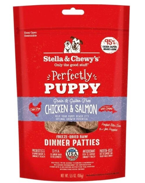 Stella & Chewy's 凍乾生肉主糧 幼犬系列 雞肉及三文魚配方．5.5oz/14oz