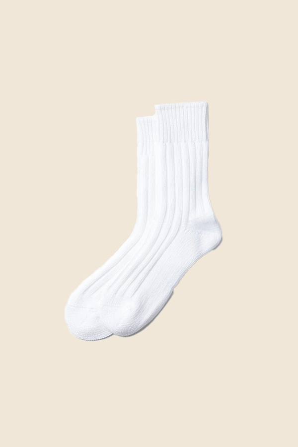ROTOTO - R1398 CHUNKY RIBBED 襪 (白色)