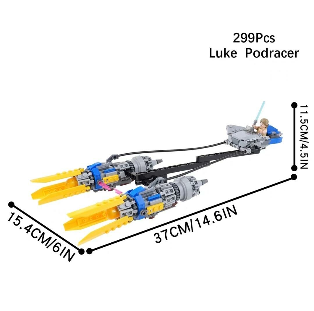 MOC Luke Podracer Star Wars Buildings Set Fit Lego NO BOX MOC2250A