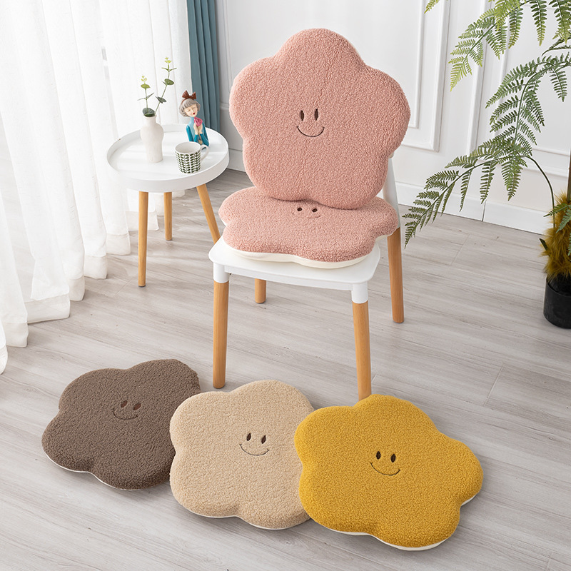 《4537》微笑加厚羊羔毛坐墊
