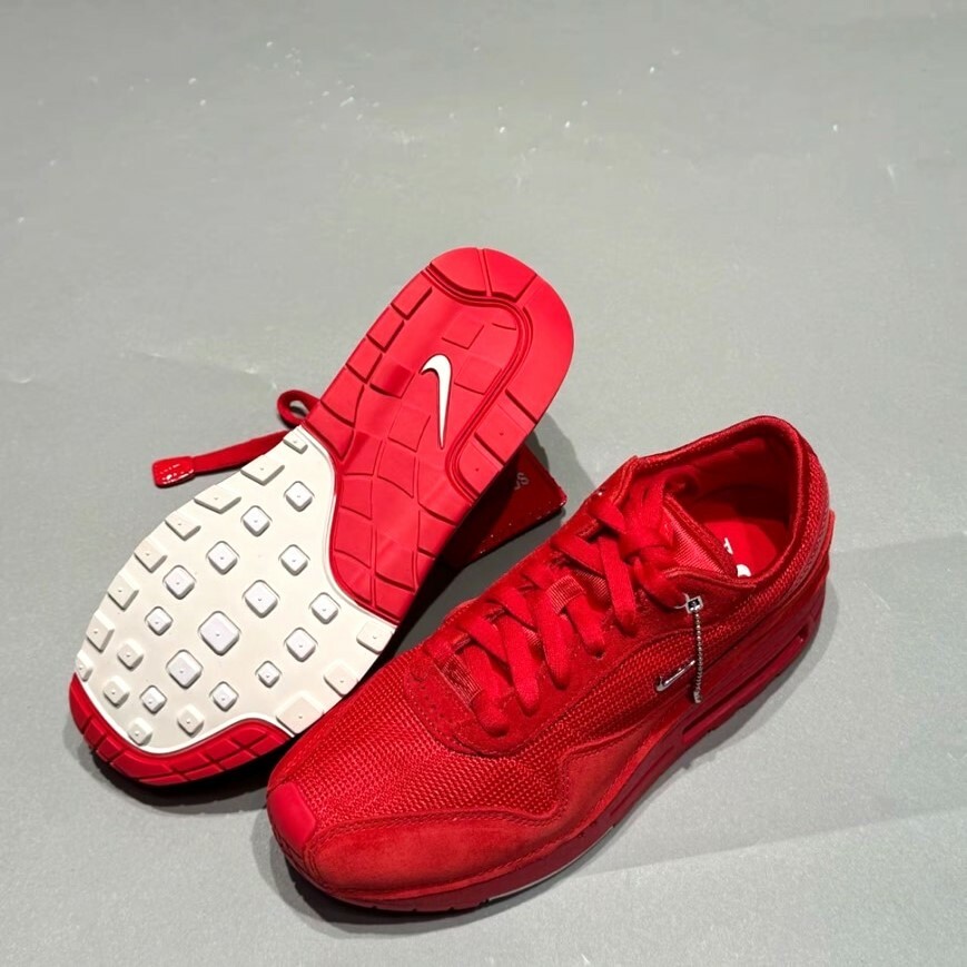 Air Max 1 x Jacquemus University Red and Metallic Silver 紅色 氣墊 聯名 休閒鞋 HM6690600