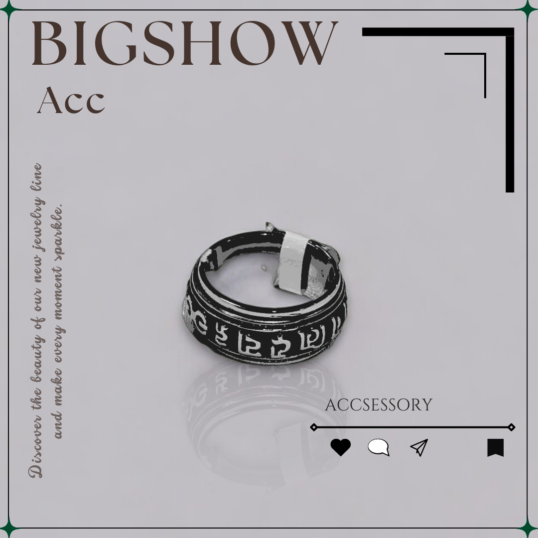 2024戒指  轉動梵文 立體文字 轉輪