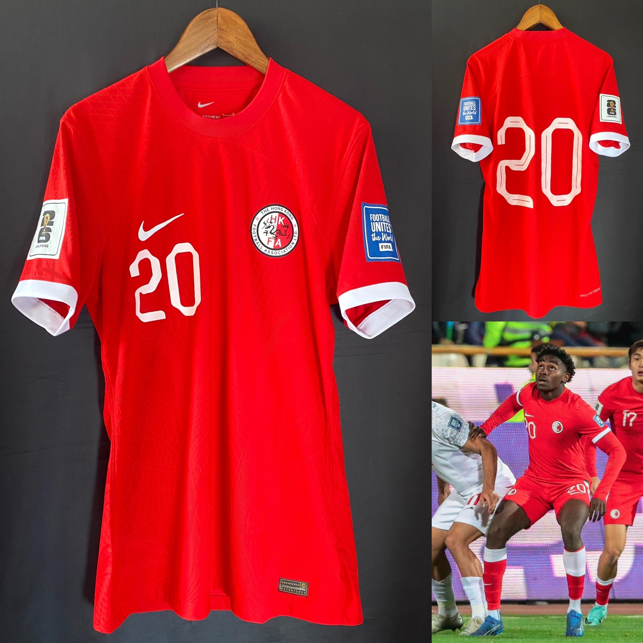 Hong Kong Football Team 2023-2024 Nike Home player issue shirt #20