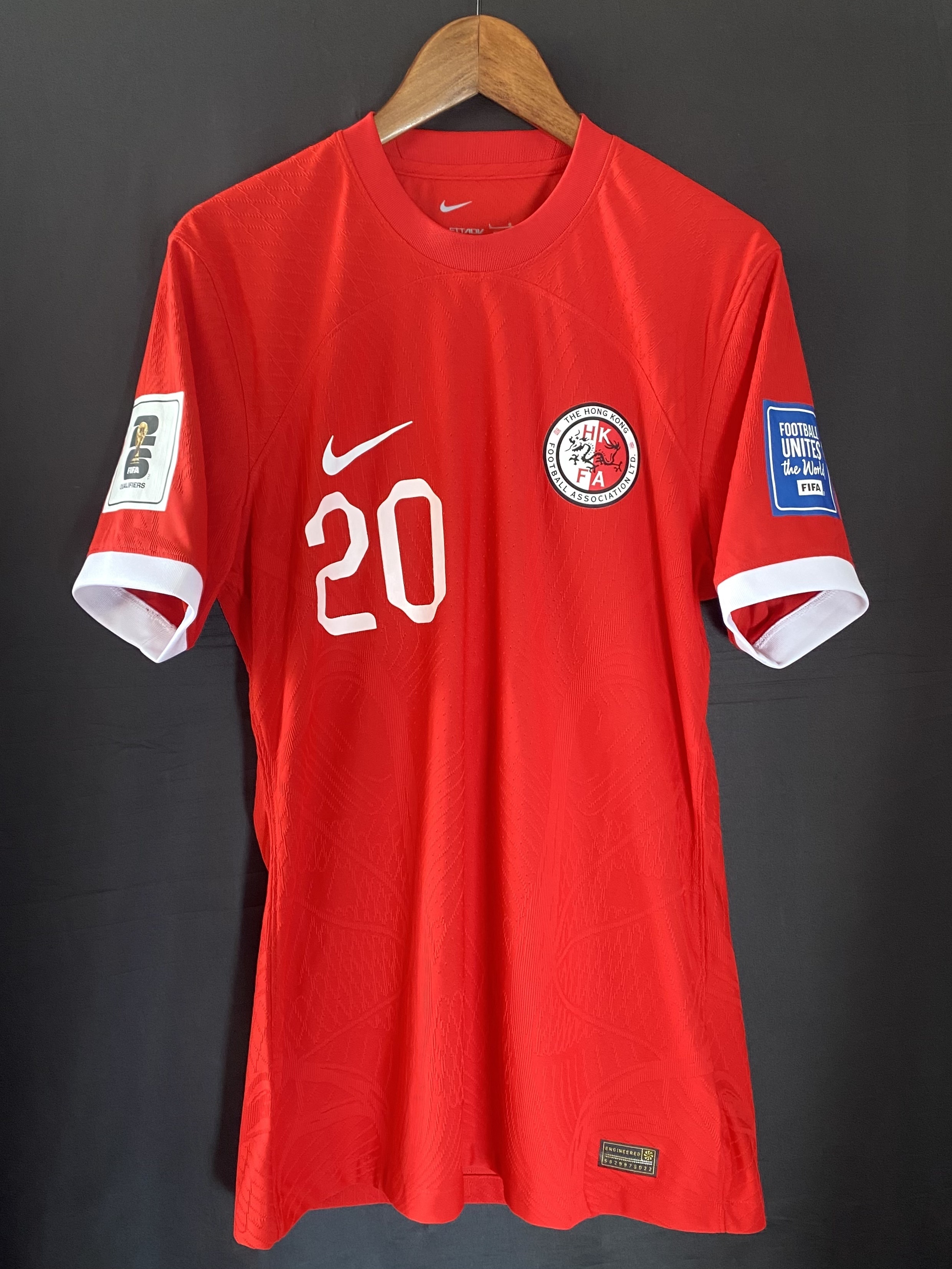 Hong Kong Football Team 2023-2024 Nike Home player issue shirt #20