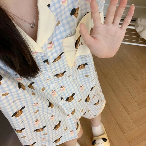 《4538》可愛少女小熊印花睡衣