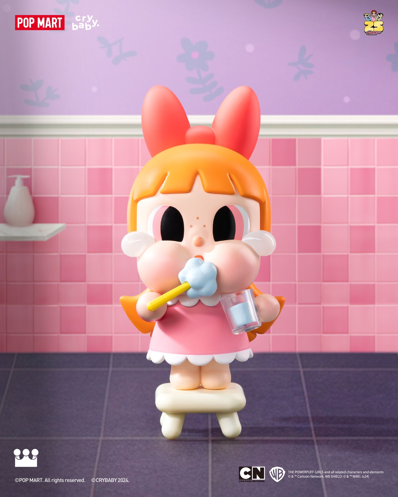 POP MART 泡泡瑪特 CRYBABY 飛天小女警 刷牙花花