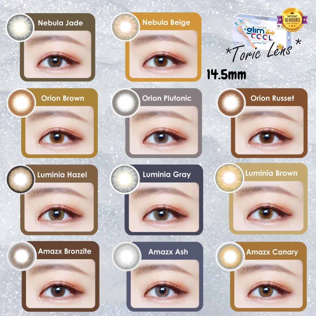 Silkon Glimcool Toric Color Contact lens , 3 Months Disposable (2pcs/Box) Pre order 30days  RX ORDER