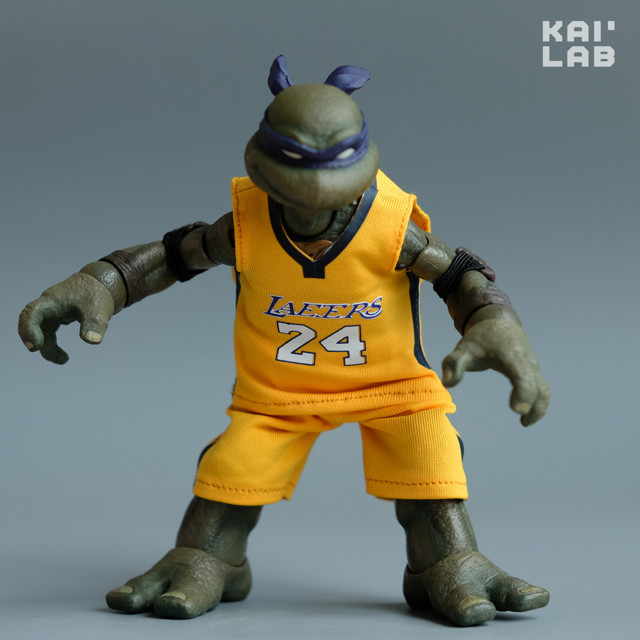 KAI LAB 1/12 TMNT-Bastetball No. 24 basketball Jersey Set (Mezco Fit)