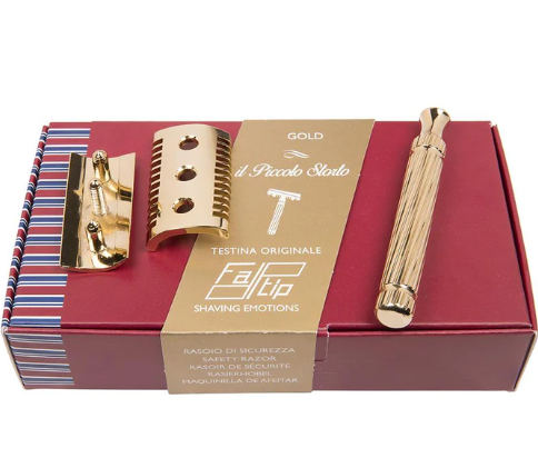 FATIP 剃鬚刀 STORTO 開放式斜邊 暴龍級侵略性 金色 42146
