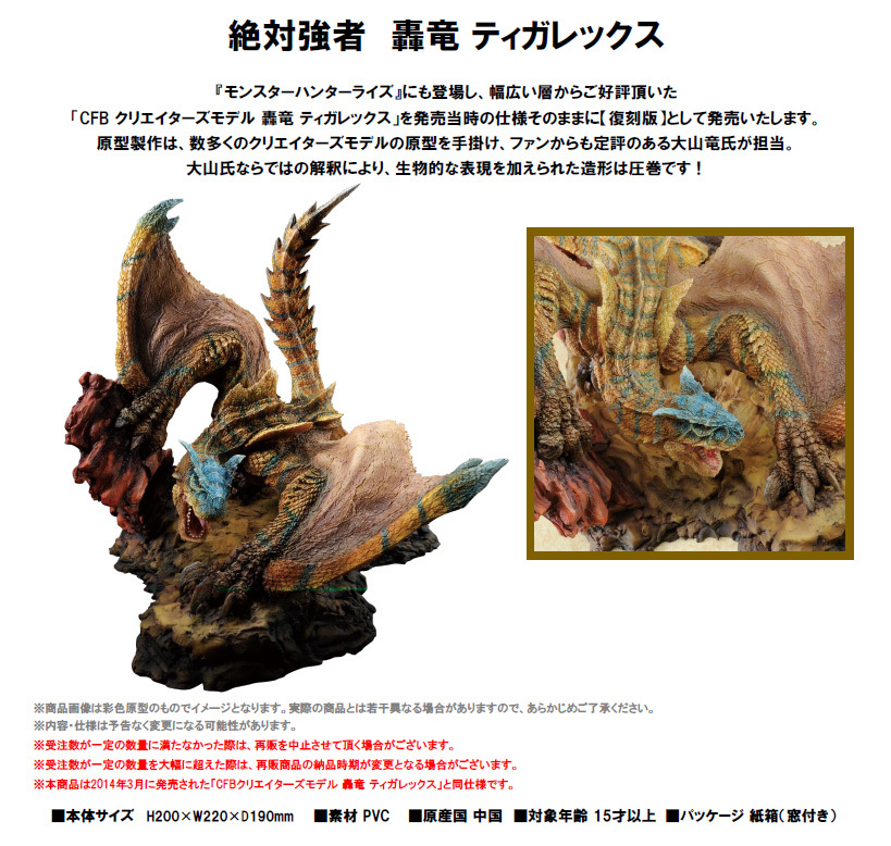 「ACG.GO」「預購」日版 Capcom Capcom Figure Builder Creators Model 轟龍Figure