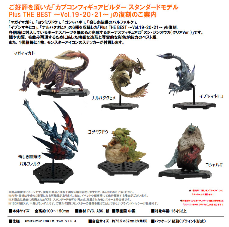 「ACG.GO」「預購」Capcom Figure Builder 魔物獵人Monster Hunter Standard Model Plus THE BEST Reprint -Vol. 19, 20, 21-