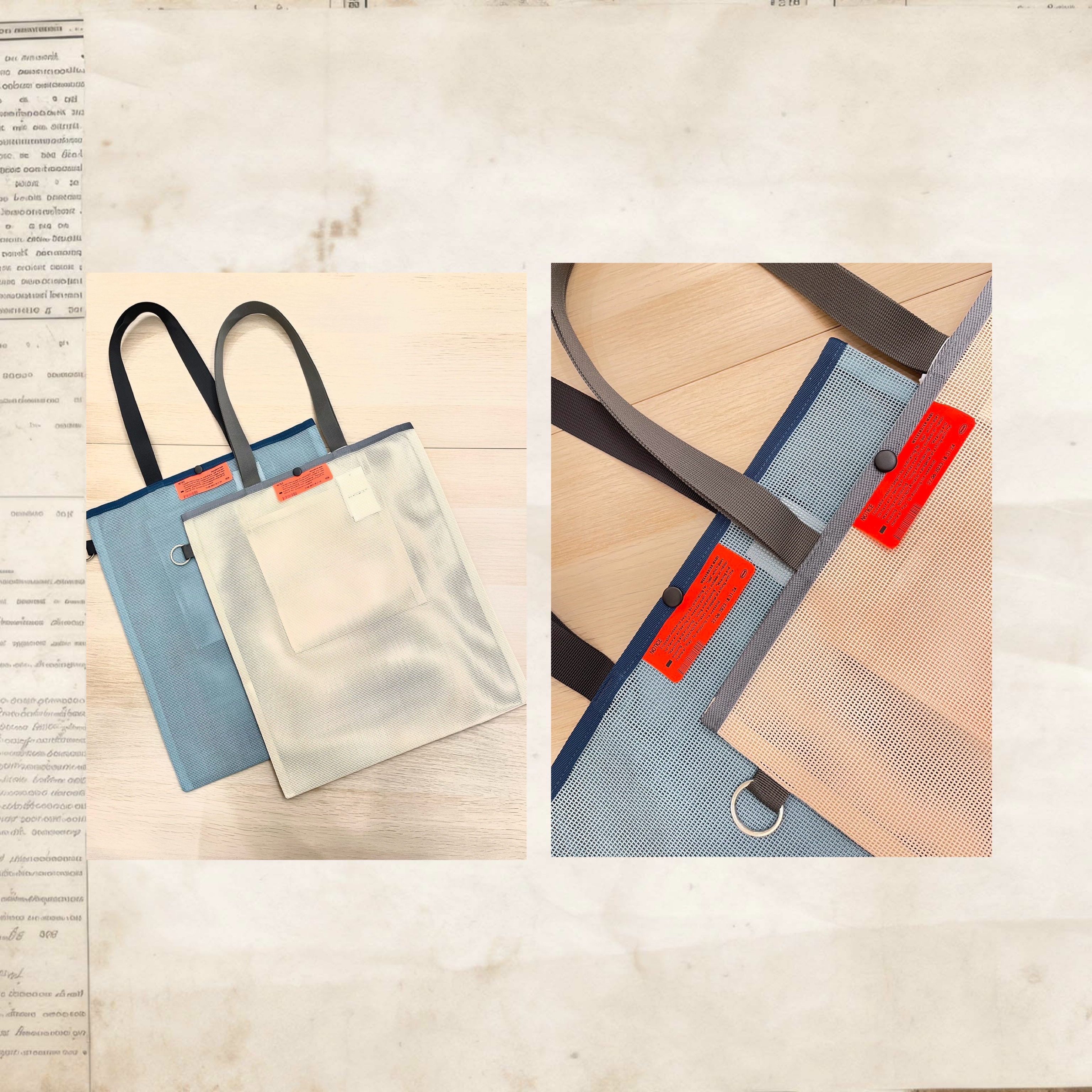 WEEKENDER PVC網狀平底手提包