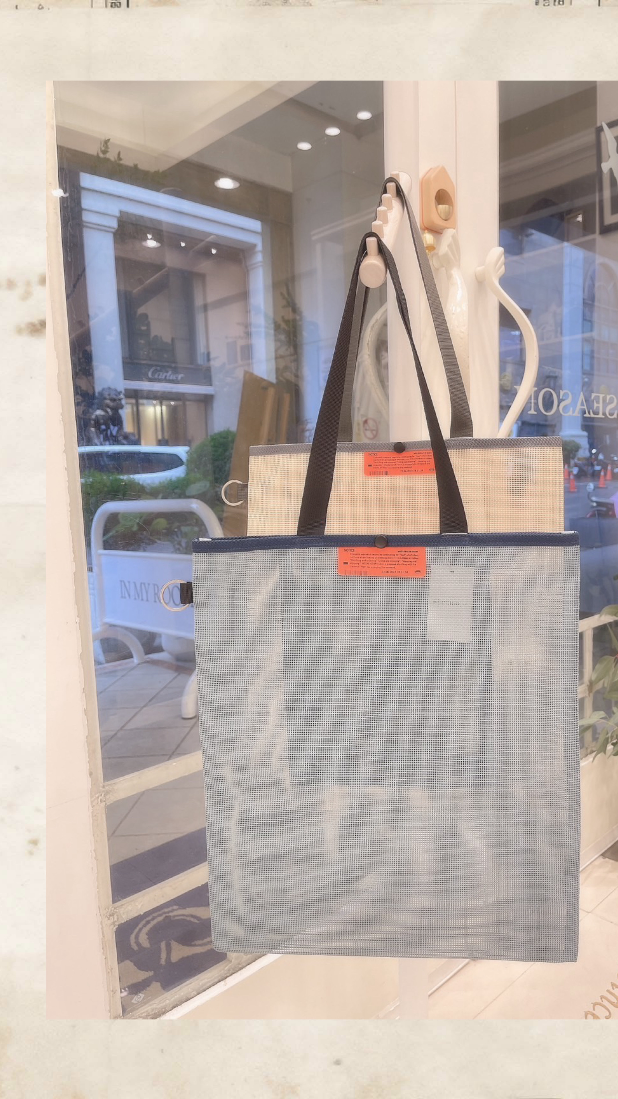 WEEKENDER PVC網狀平底手提包