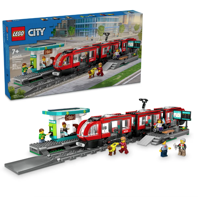 (預訂24年8月)  LEGO 60423 Downtown Streetcar and Station 市區路面電車和車站 (City)