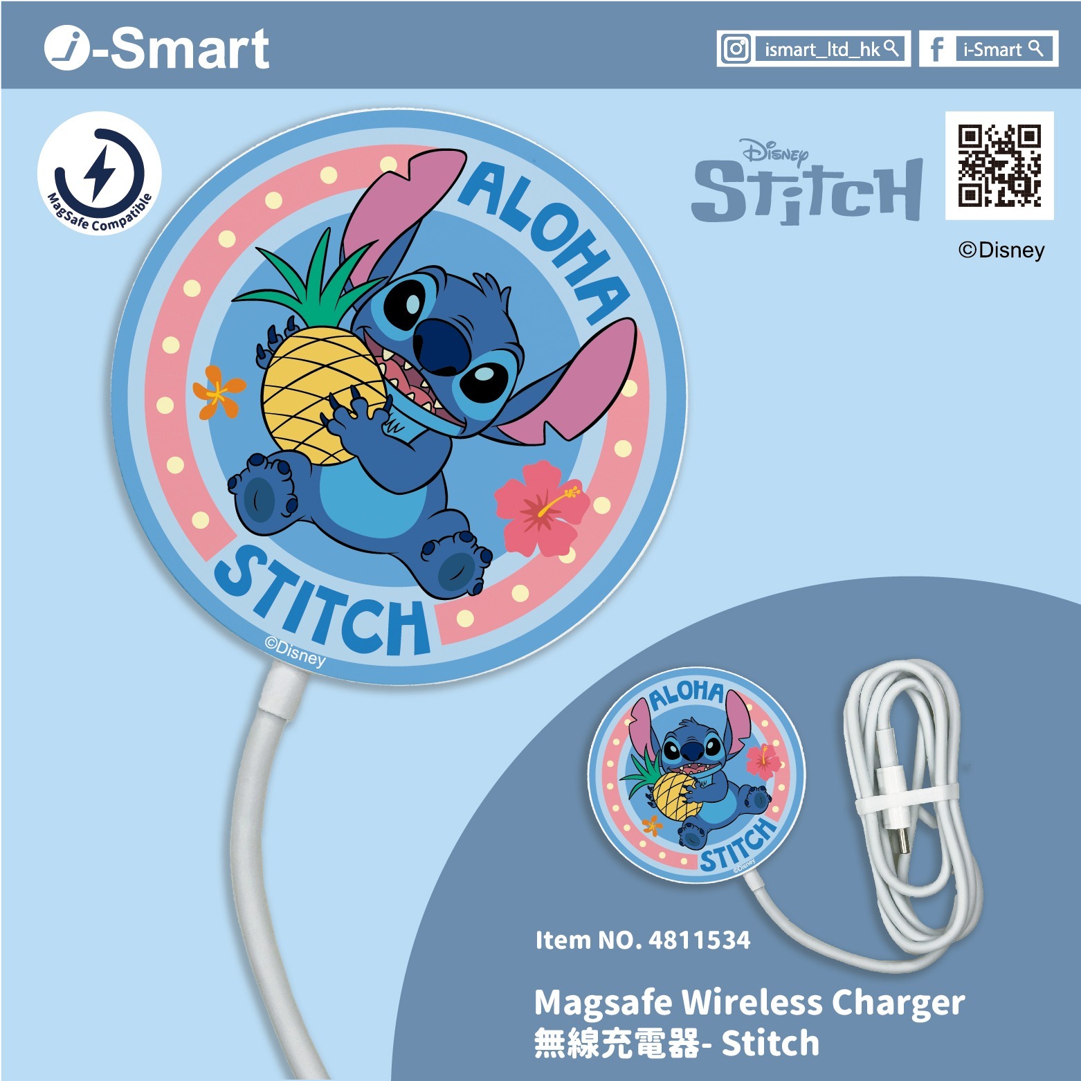 i-Smart推出－Disney MagSafe Wireless Charger 快速充電座