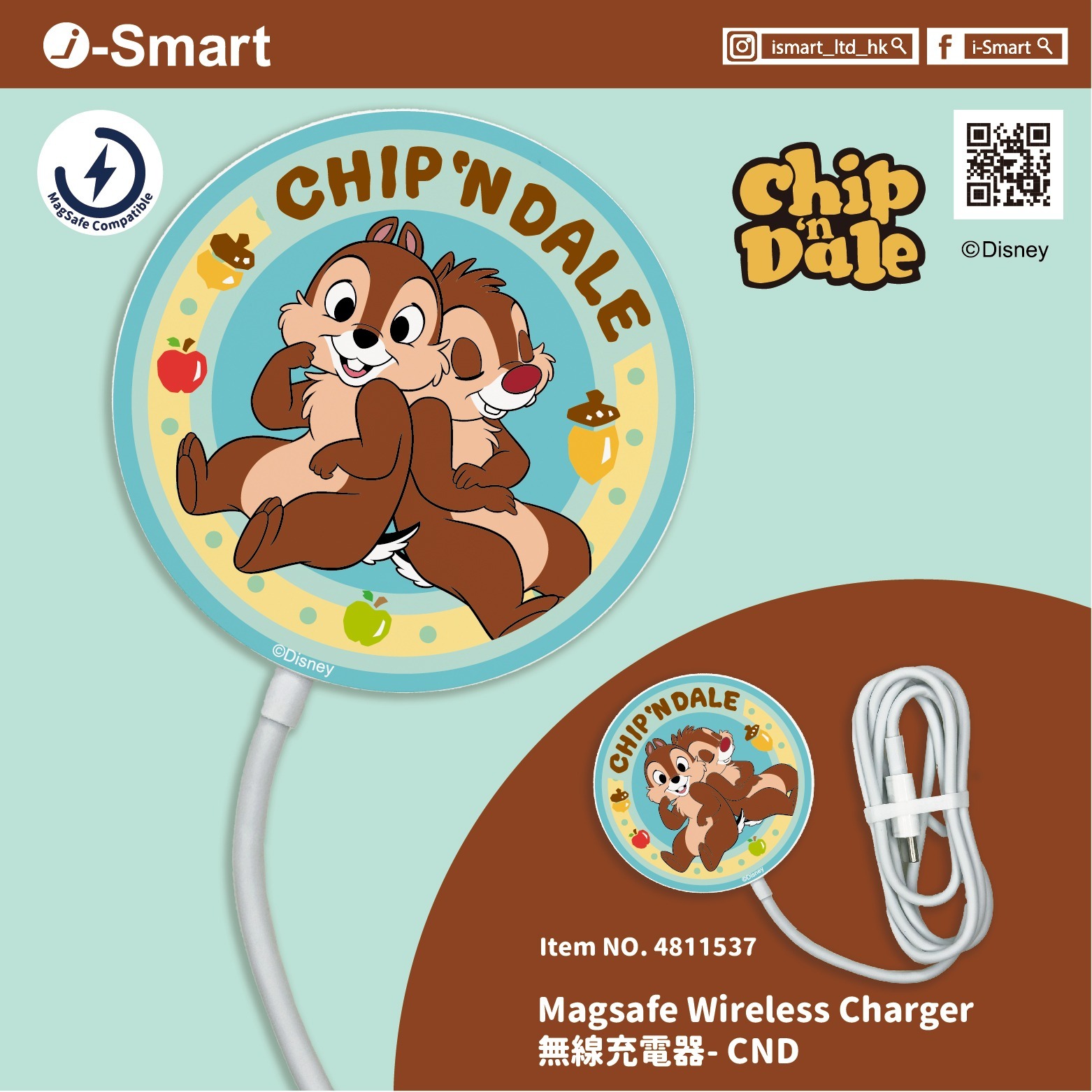 i-Smart推出－Disney MagSafe Wireless Charger 快速充電座