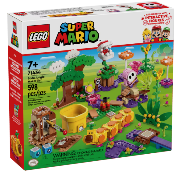 (預訂24年8月)   LEGO 71434 Soda Jungle Maker Set 蘇打叢林 創作組合 (Super Mario 超級瑪利奧)