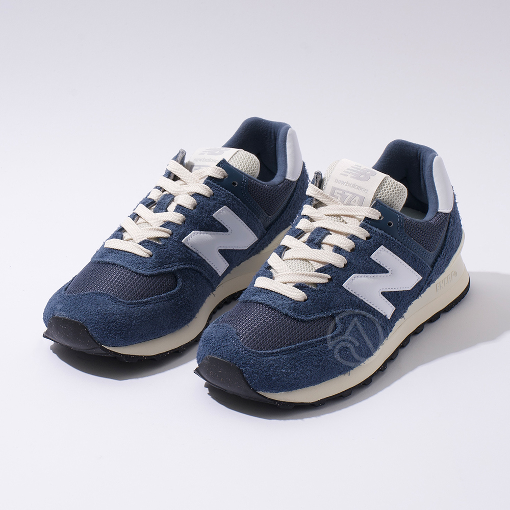 New Balance NB 574 男鞋 女鞋 靛藍白色 麂皮 中性 運動 情侶鞋 復古 休閒鞋 U574RBJ