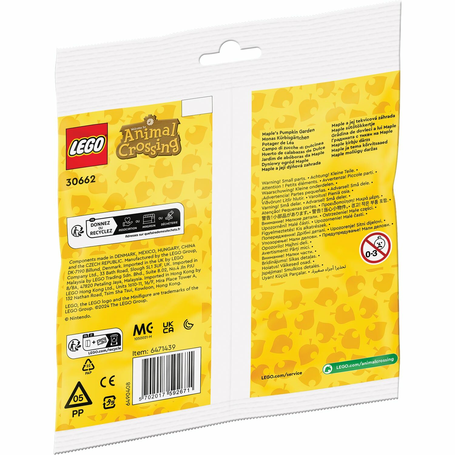 [飛米樂高積木專賣店] LEGO 30662 Polybag 動物森友會系列 小楓的南瓜田