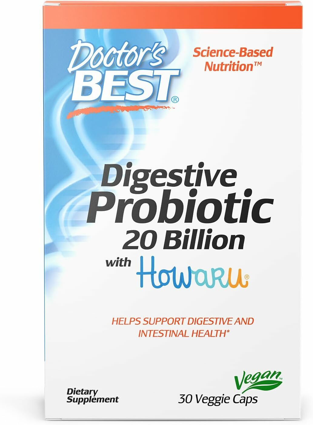 [預購] HOWARU®消化道益生菌200億 30粒 Doctor's Best Digestive Probiotic