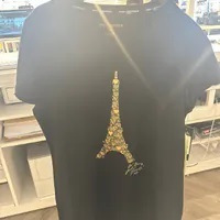 [S] KARL LAGERFELD EIFFEL TOWER TEE DRESS,BLACK, L4WDB044-BLK (SKL1088)