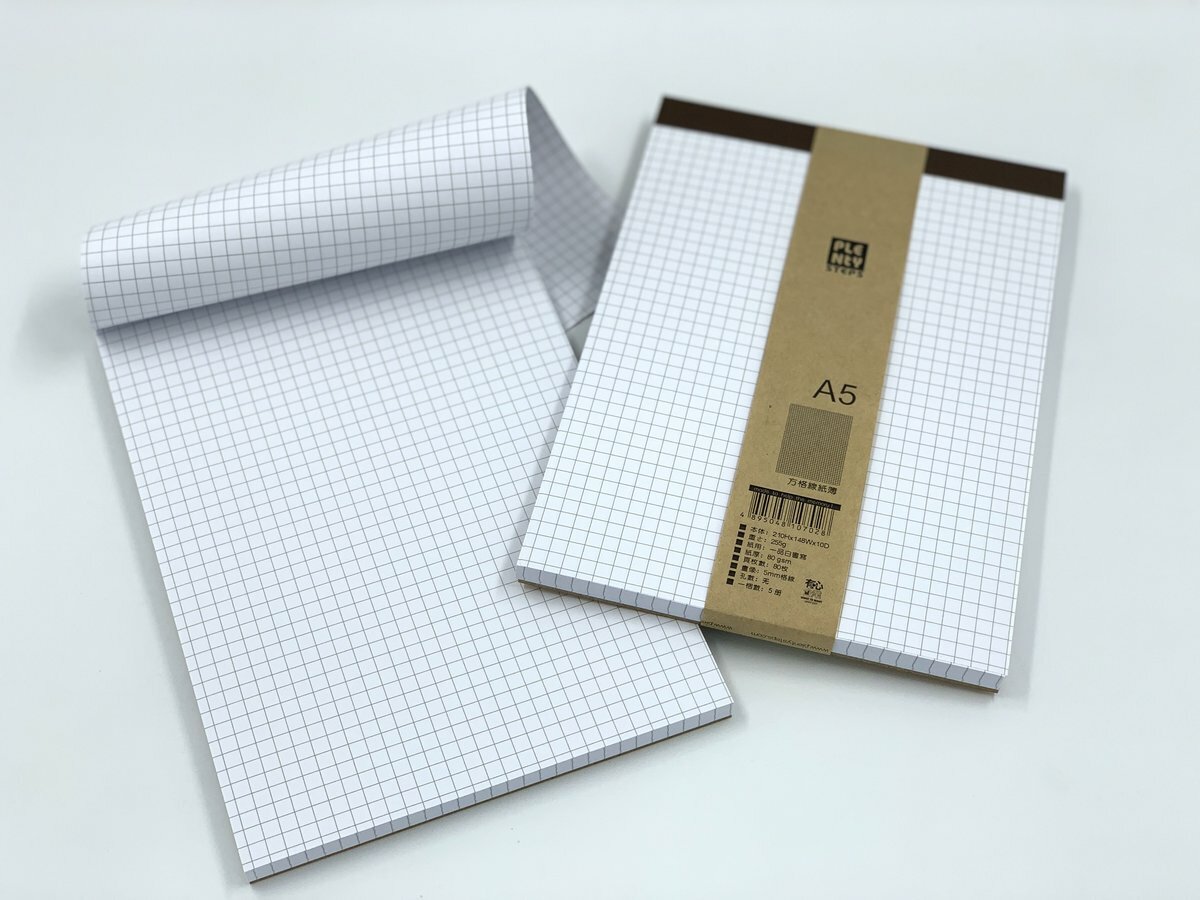 #63380W A5 特厚墊 格線紙簿 - 1本