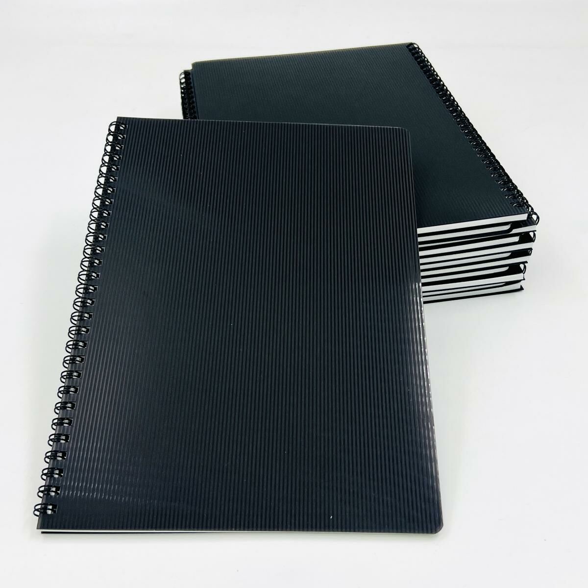 #21058 B5 雙圈裝膠面筆記簿 ※封面顏色隨機發貨※- 1本