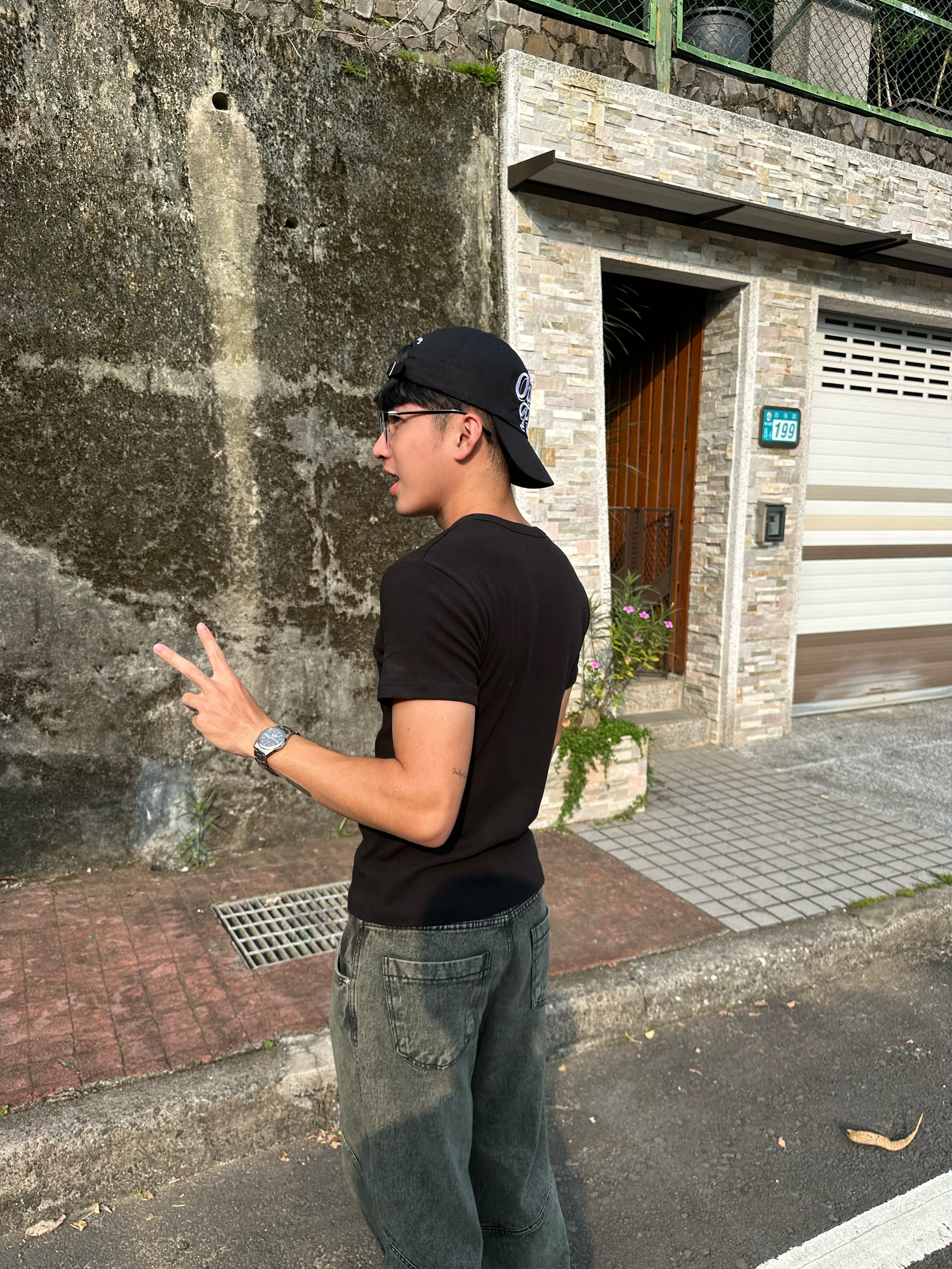 針織螺紋 貼身 短板 短袖 上衣