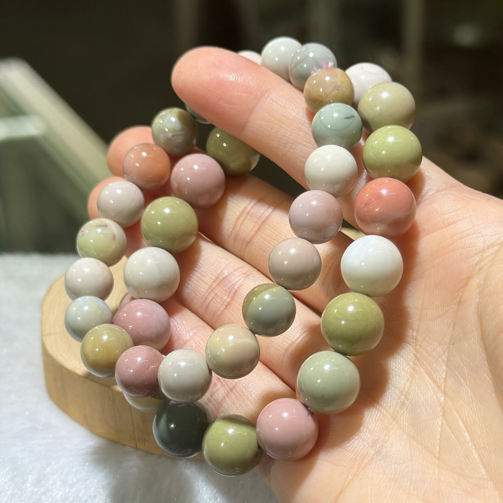 馬卡龍色系阿拉善手串