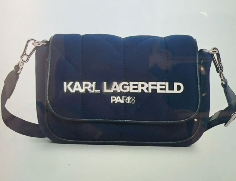 [S] KARL LAGERFELD LH5EI4CC VOYAGE NEOPRENE LOGO CROSSBODY,NAVY, 196788564831 (SKL1096)