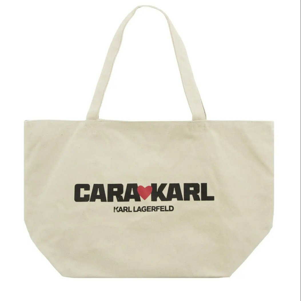 [S] KARL LAGERFELD 226W3964 KLXCD CANVAS SHOPPER,NATURAL, 8720092967822 (SKL1097)