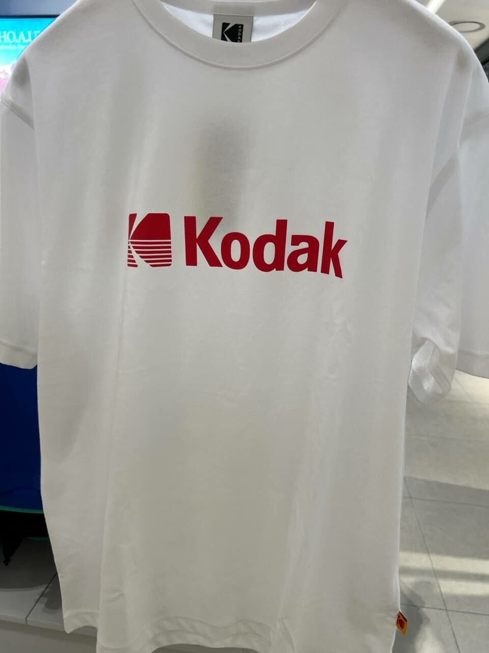 K] KODAK BIG LOGO AEROCOOL SHORT SLEEVE T-SHIRT,WHITE