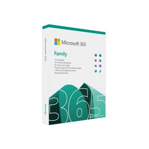 Microsoft 365 Family (12個月授權) 英文版盒裝
