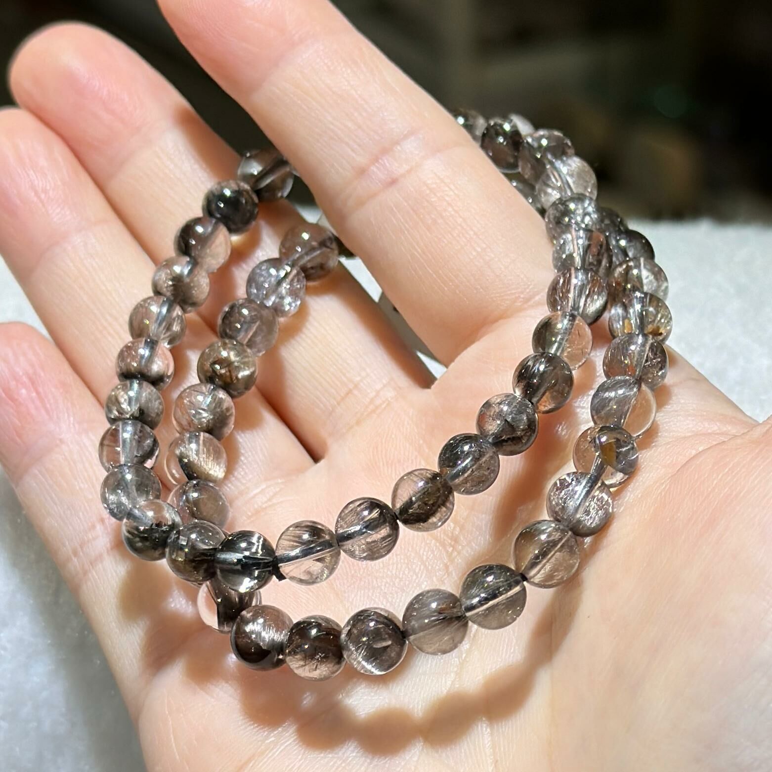 高品✨黑銀鈦手串