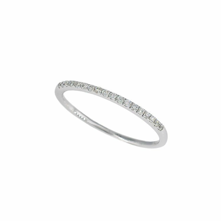 18K白精緻鑽石圈戒（預購款）