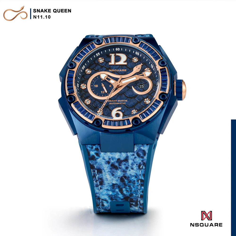 (預購)【NSQUARE】SNAKE QUEEN蛇后系列 魅力皇后施華洛世奇水晶自動機械錶 L0471-N11.10