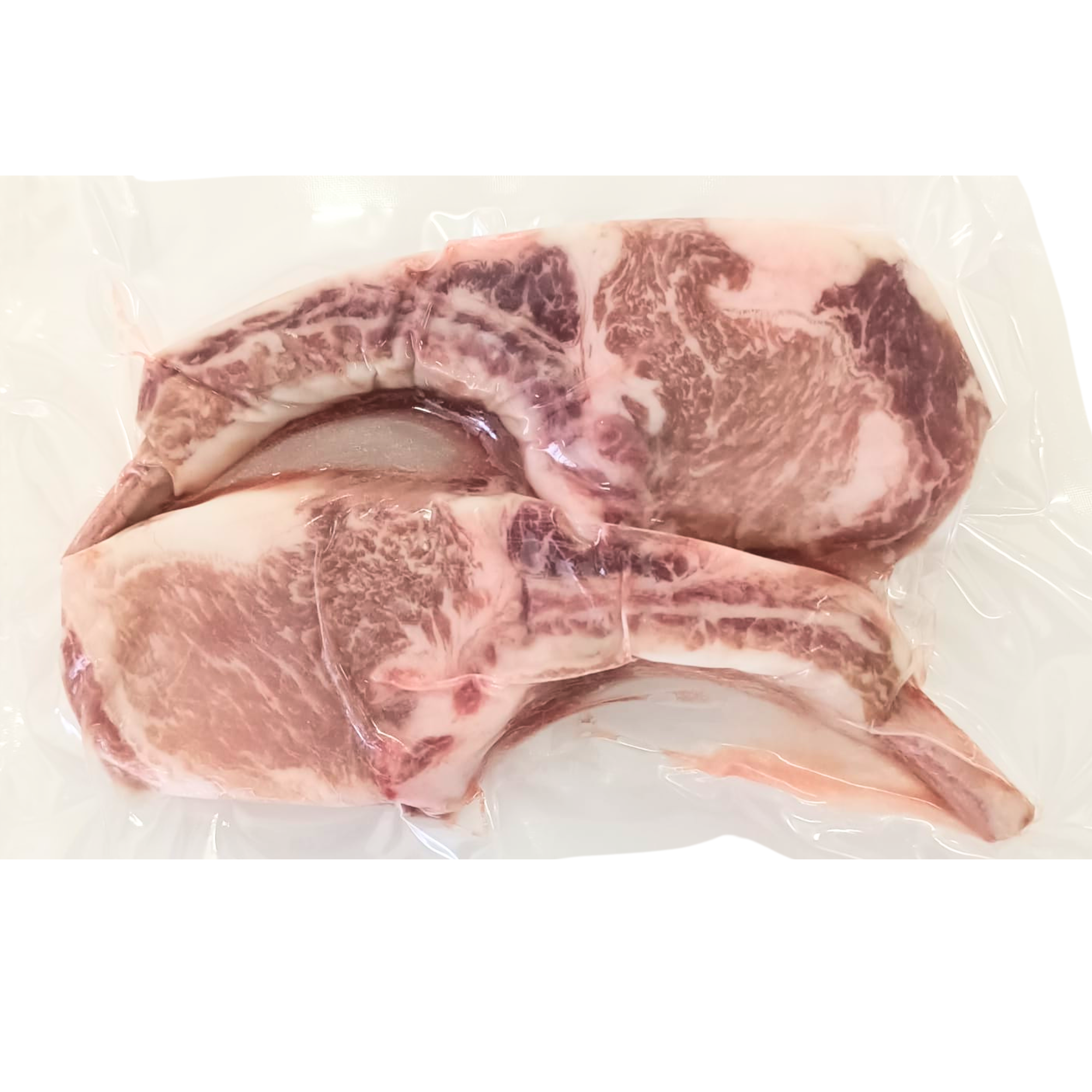 2件西班牙伊比利亞100% Bellota 黑毛豬肋排有骨豬鞍扒 Spain 100% Bellota Loin Rack Bone-in Pork Chop 400-450克/包 +/-5% (急凍 -18℃)